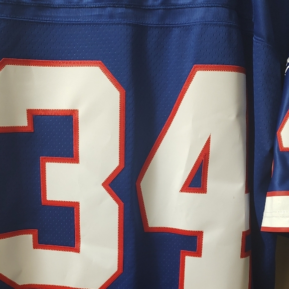 Thurman Thomas Throwback Reebok Blue Jersey with Red and White Accents - Picture 2 of 14